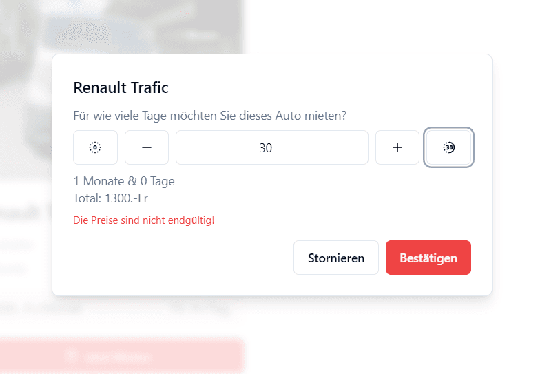 Automenziken rental confirmation