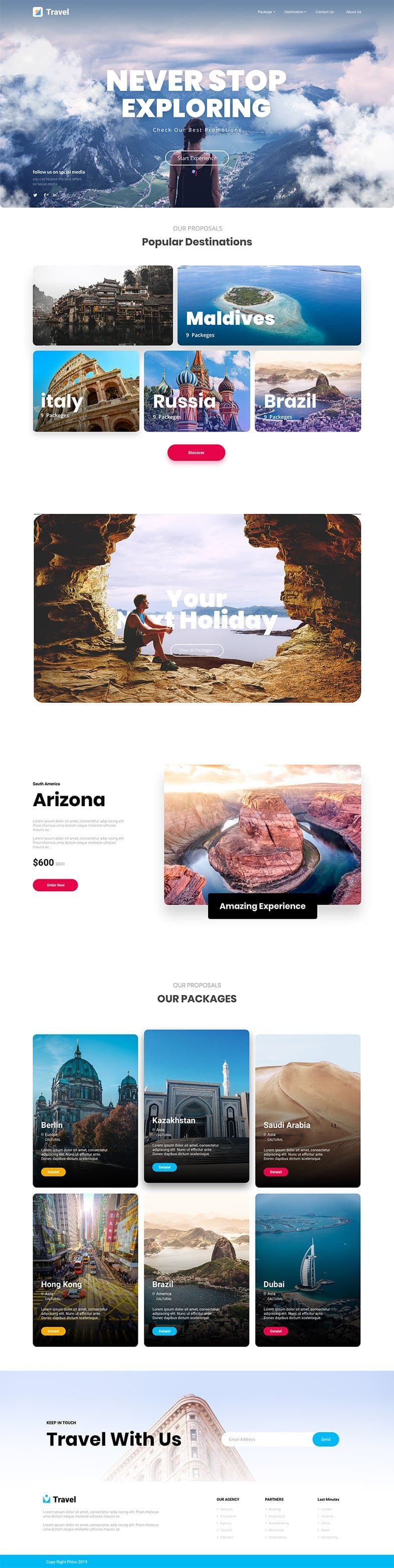 Travel & Tourism website preview